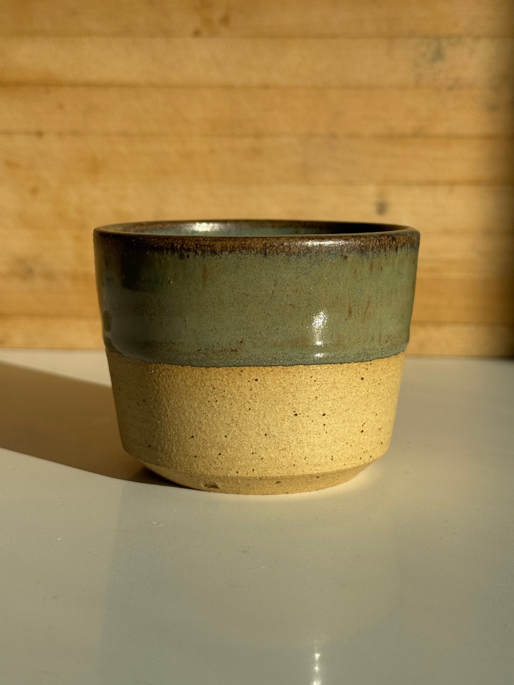 Small Mug, 6oz, Olive & Denim