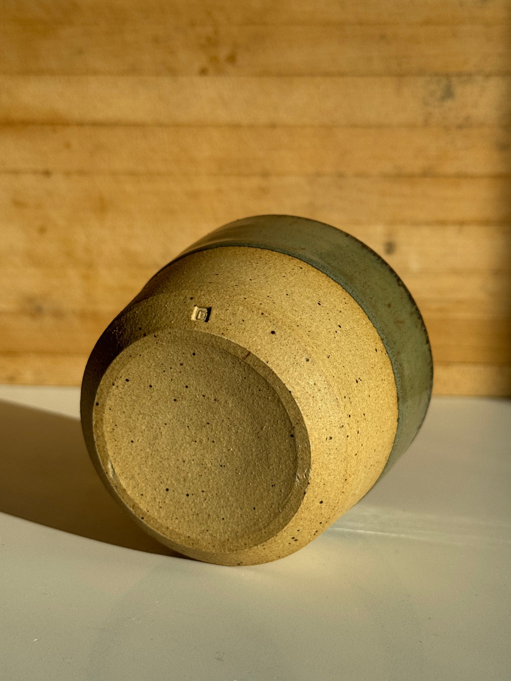 Small Mug, 6oz, Olive & Denim