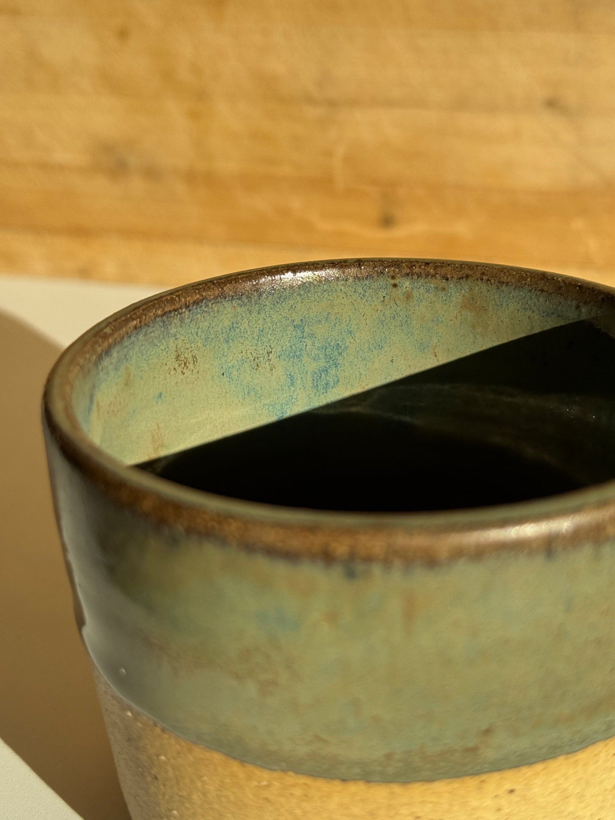 Small Mug, 6oz, Olive & Denim