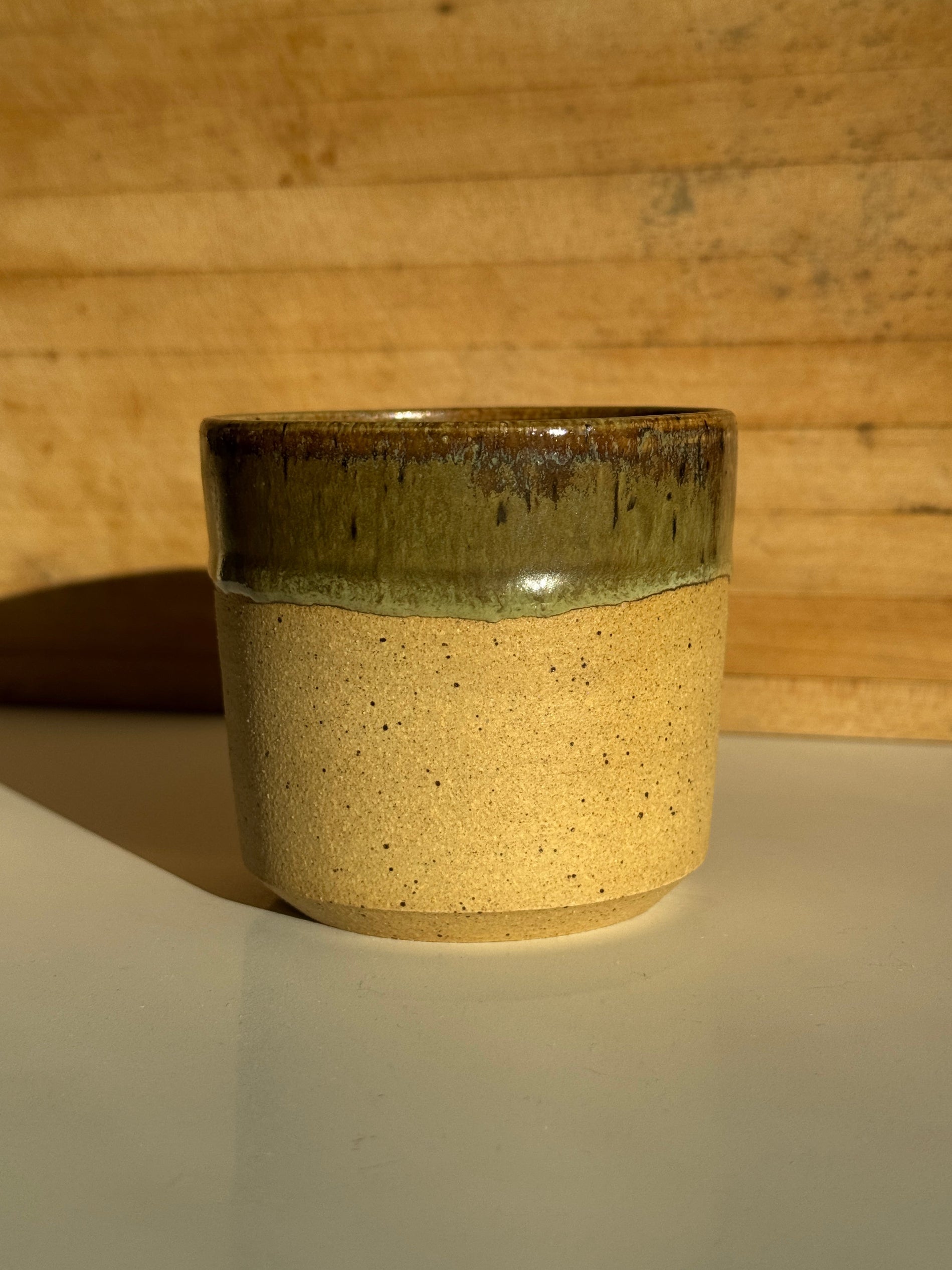 Small Mug, 8oz, Olive & Denim