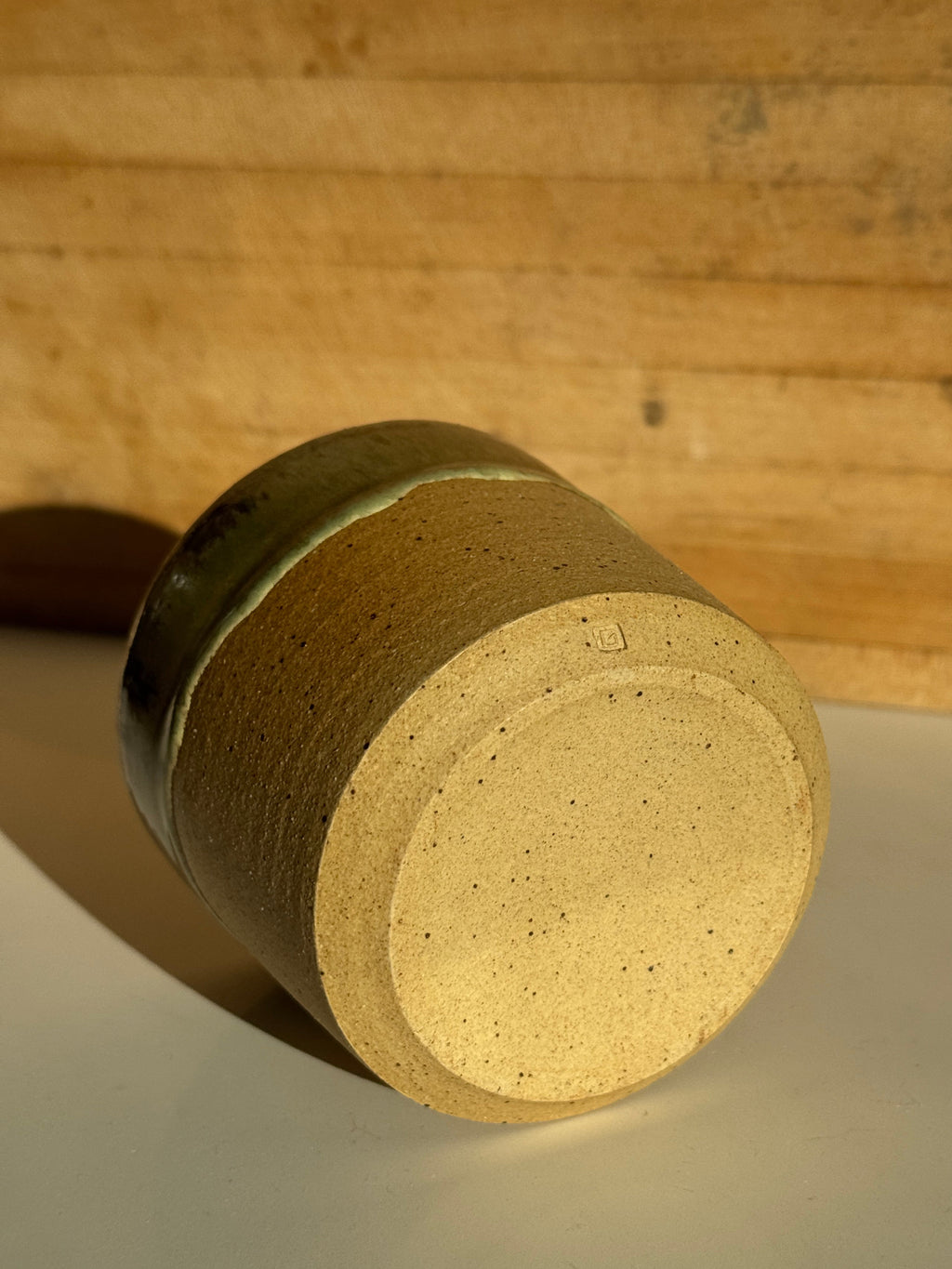 Small Mug, 8oz, Olive & Denim