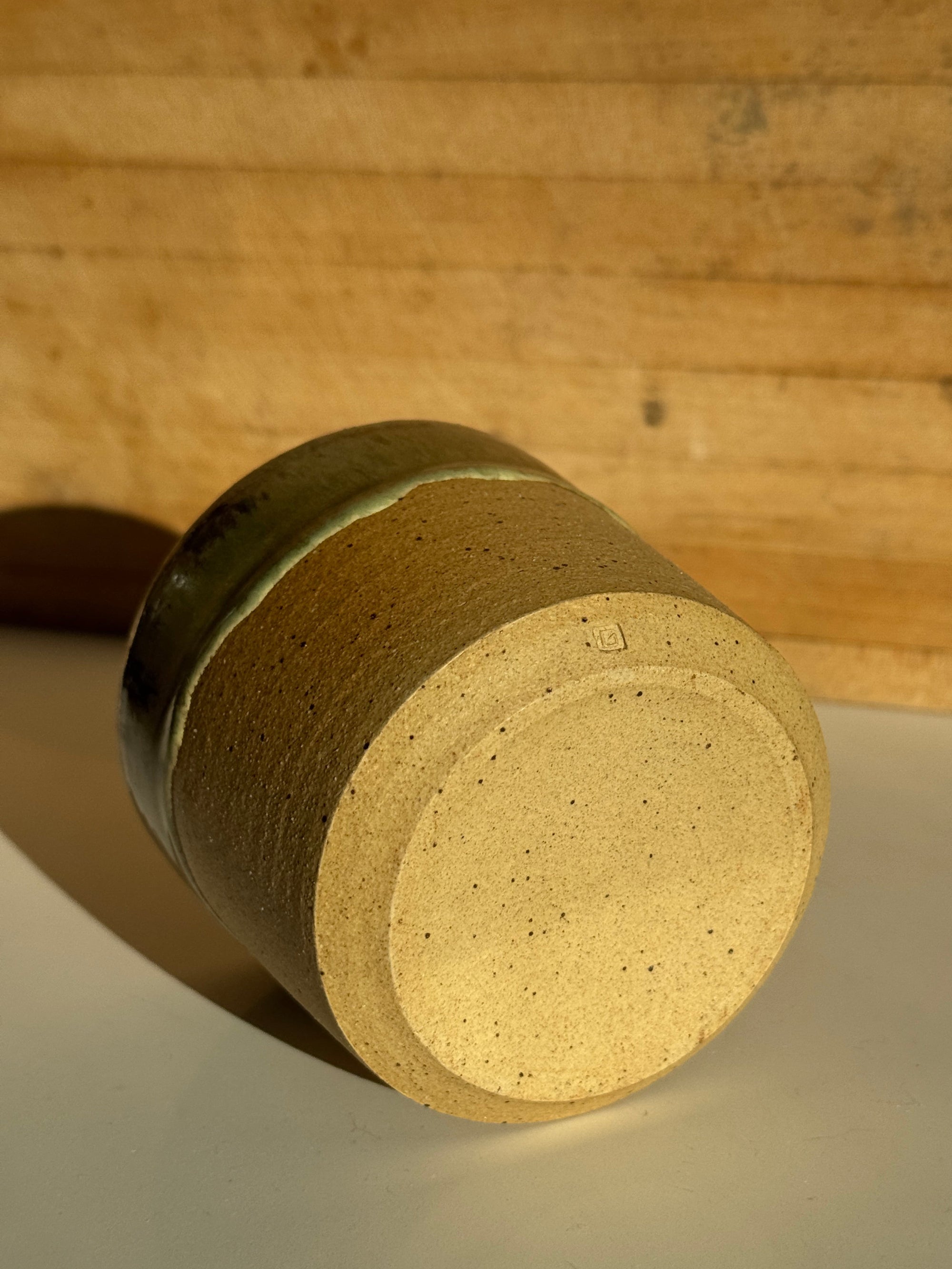 Small Mug, 8oz, Olive & Denim