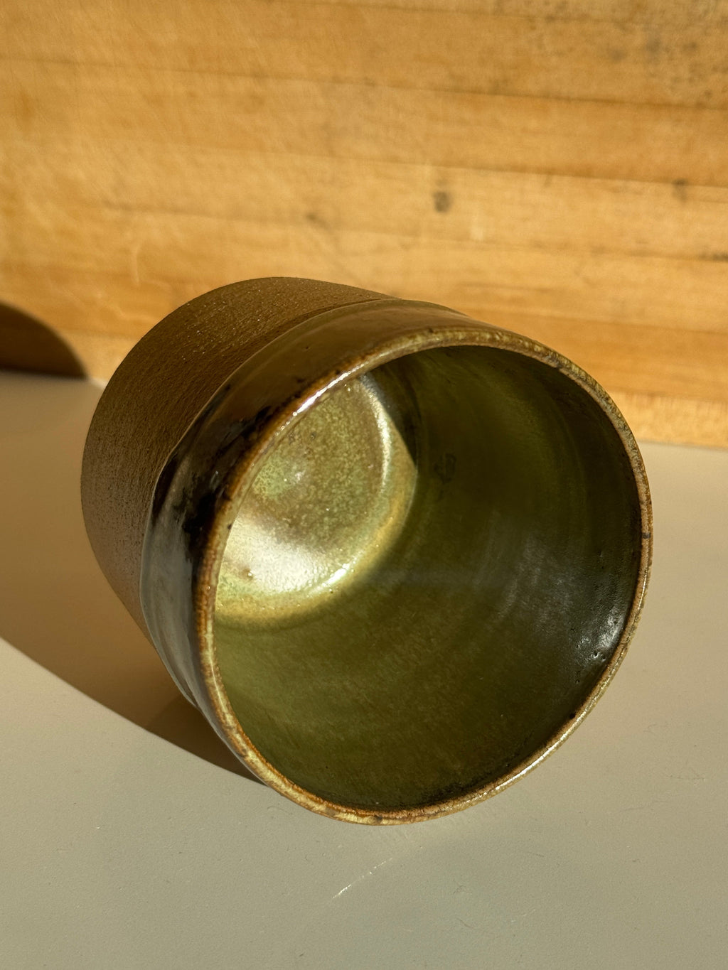 Small Mug, 8oz, Olive & Denim