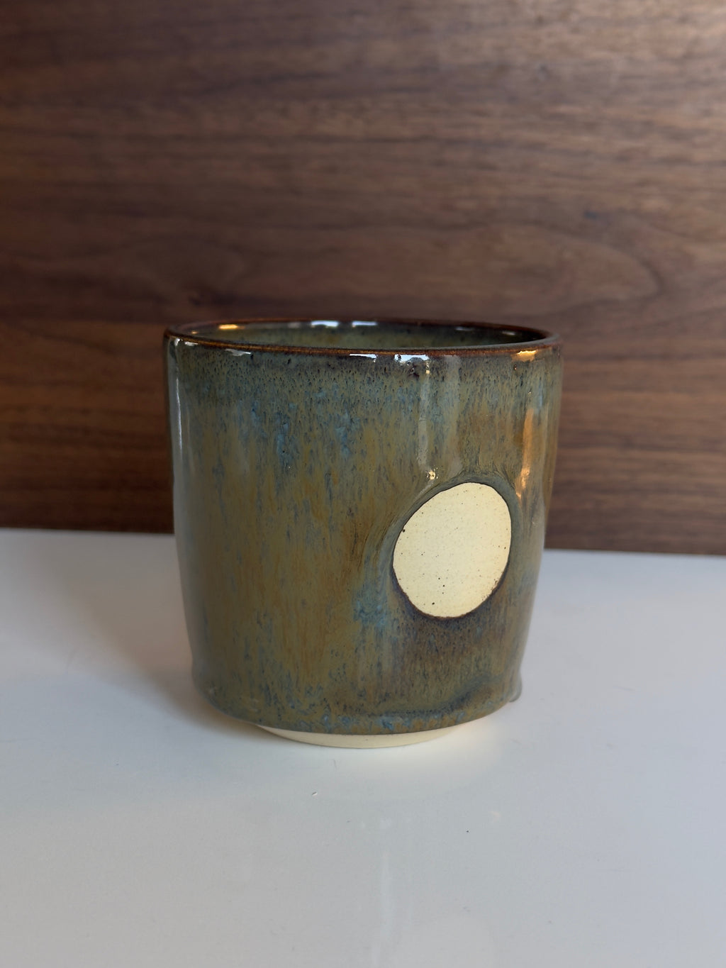 Mug, 10oz, Blue Copper Dot