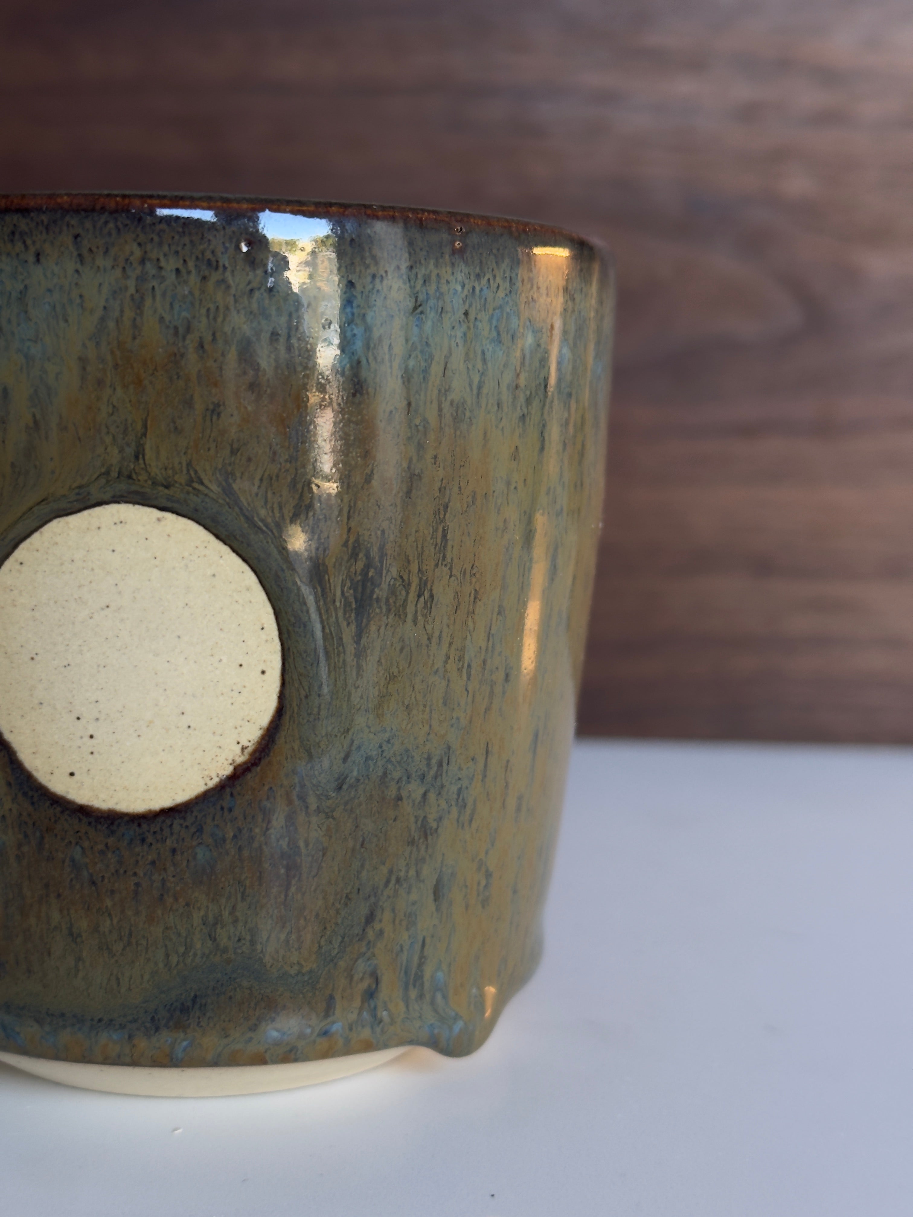 Mug, 10oz, Blue Copper Dot
