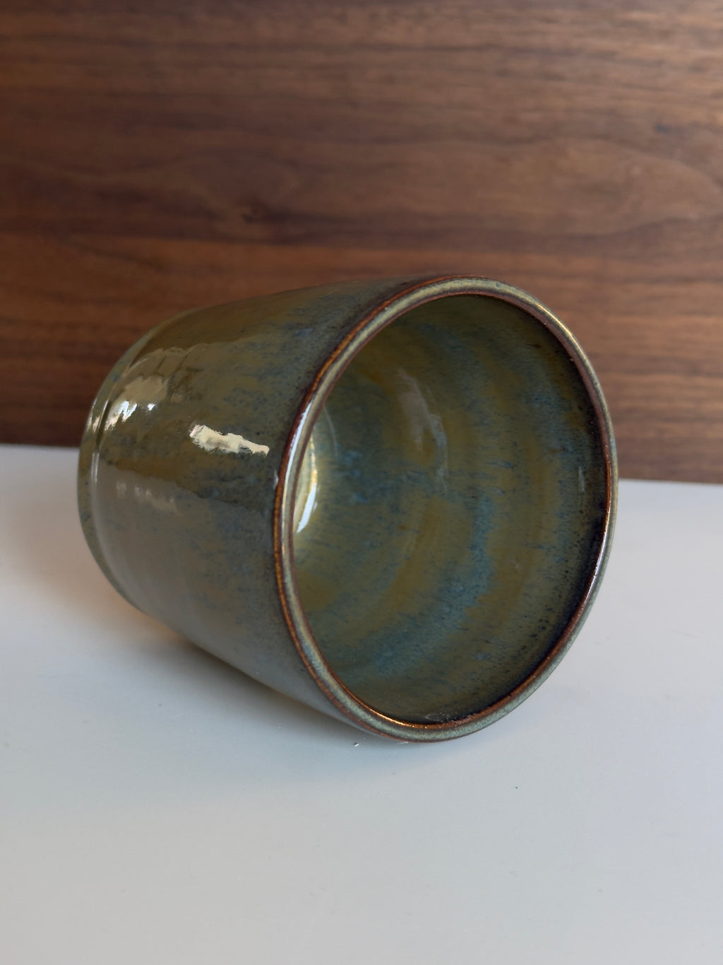 Mug, 10oz, Blue Copper Dot