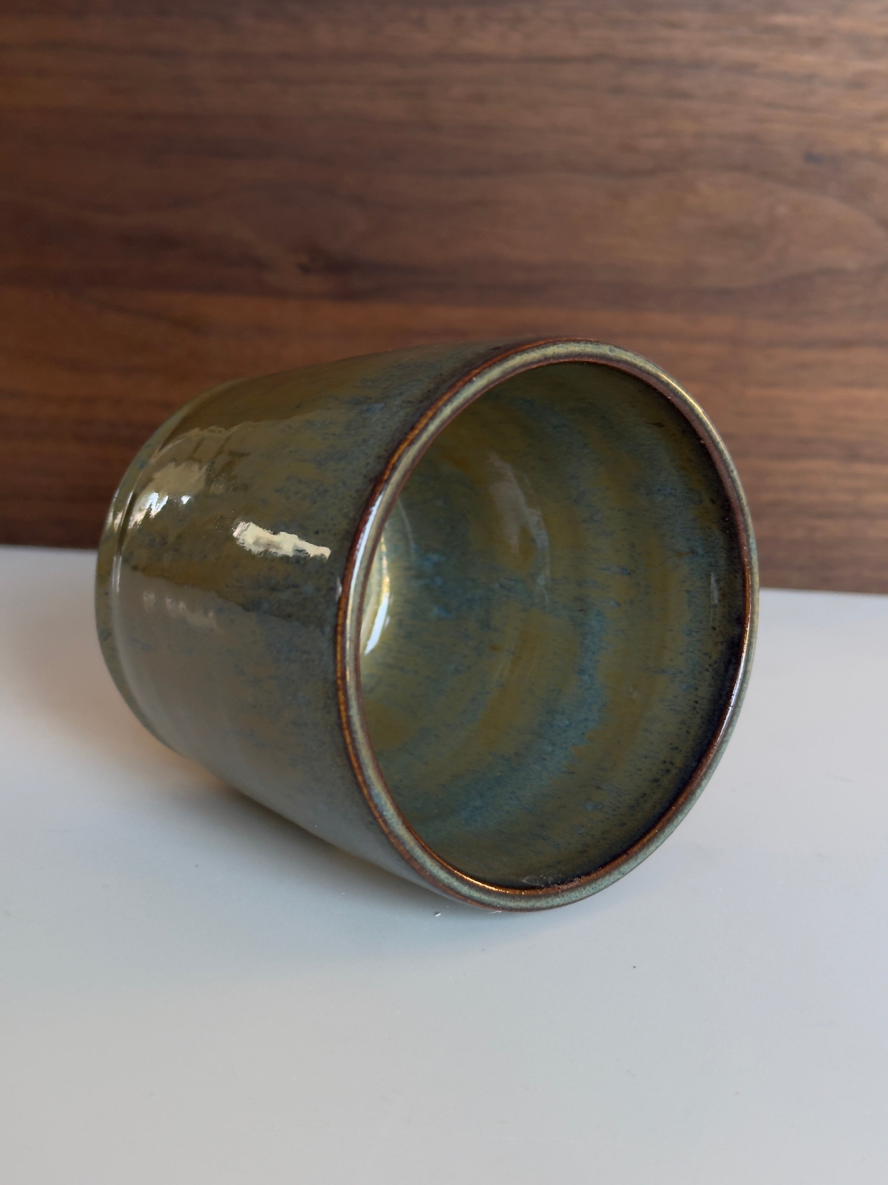 Mug, 10oz, Blue Copper Dot